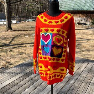 *Vintage* Roberta Freyman Heart Sweater, Bergdorf Goodman